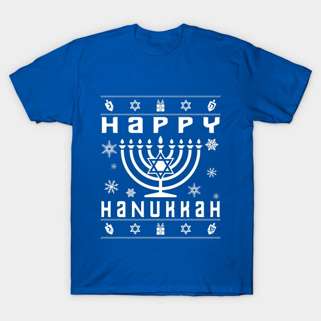 Happy Hanukkah Ugly Christmas T-Shirt by EthosWear